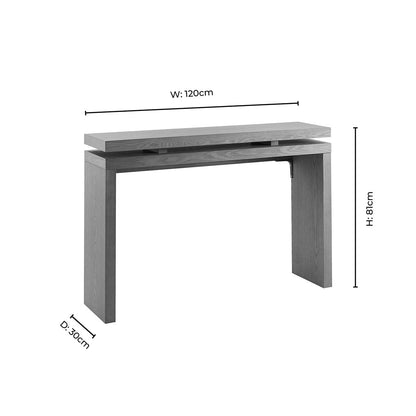 DUS-CC2-03993 Grade-B Dusk Penny Ash Console Table - Medium Wood RRP £199.00