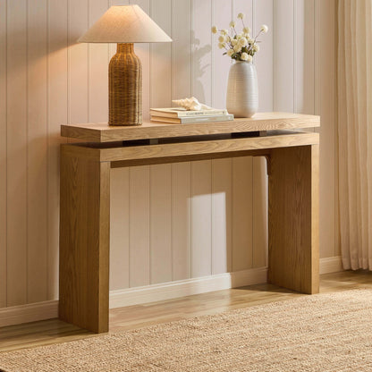 DUS-CC2-03993 Grade-B Dusk Penny Ash Console Table - Medium Wood RRP £199.00