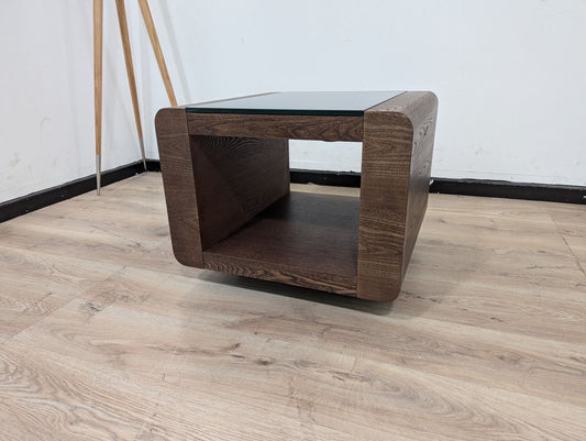 DFS-HOM-01778 Grade-BC DFS Penthouse Square Lamp Table in Dark RRP £329