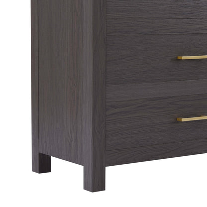 DUS-GOL-04435 Grade-B Dusk Piper 4 Drawer Chest - Dark Wood RRP £179