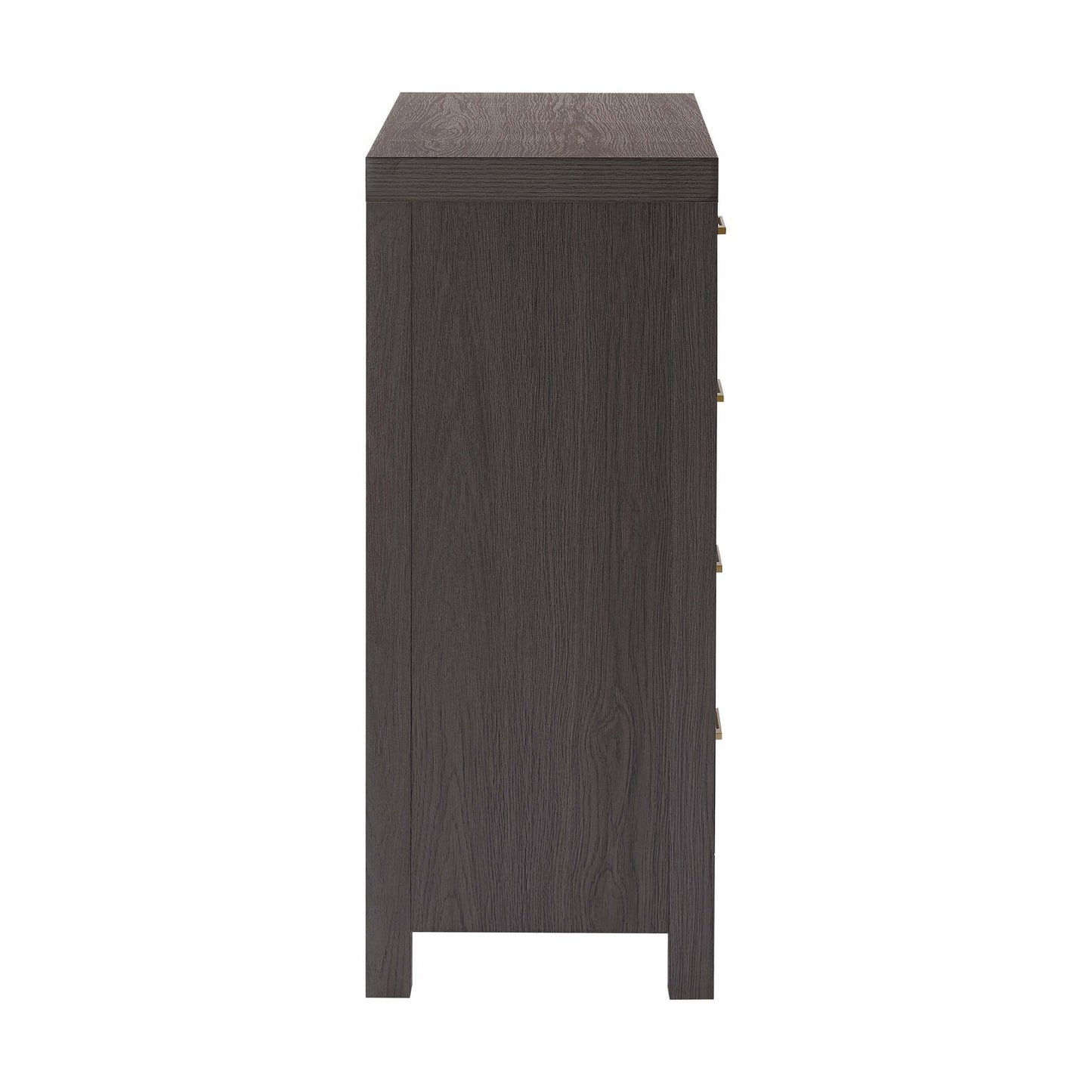 DUS-GOL-04435 Grade-B Dusk Piper 4 Drawer Chest - Dark Wood RRP £179