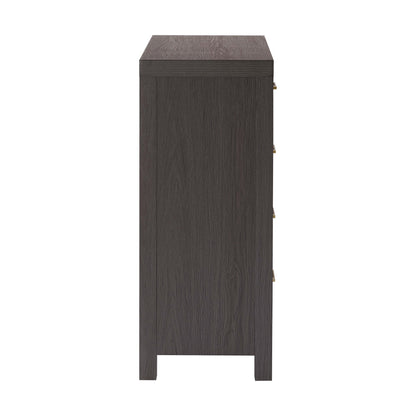 DUS-GOL-04435 Grade-B Dusk Piper 4 Drawer Chest - Dark Wood RRP £179