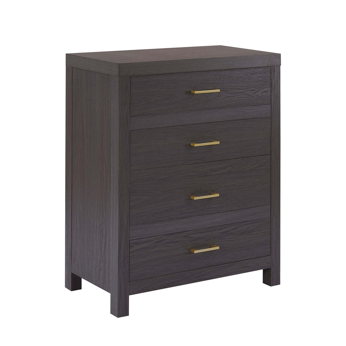 DUS-GOL-04435 Grade-B Dusk Piper 4 Drawer Chest - Dark Wood RRP £179