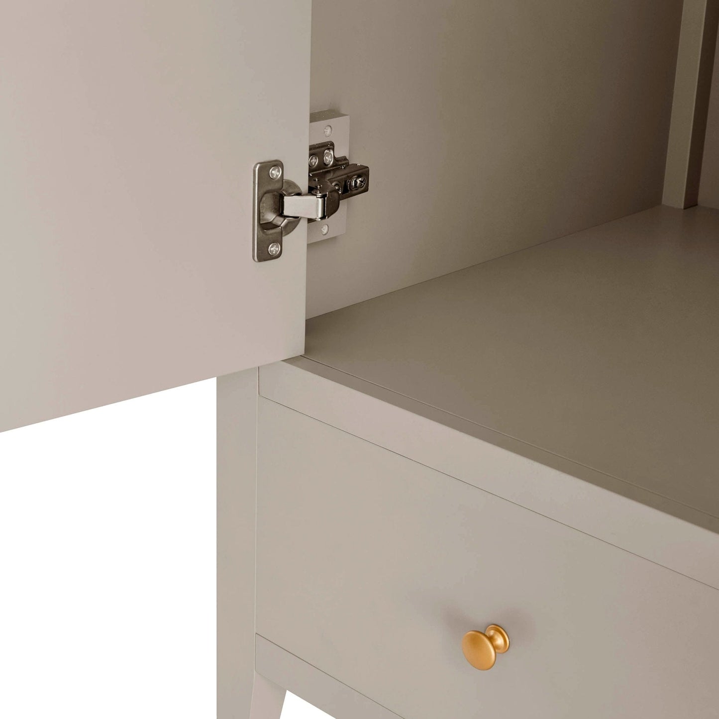 DUS-CC2-03998 Grade-B Dusk Poppy 2 Door Wardrobe with Drawer - Taupe RRP £269.00