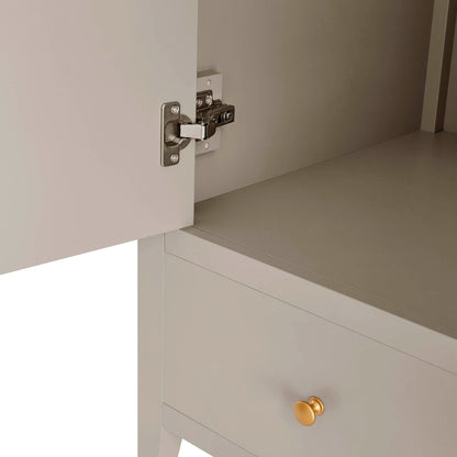 DUS-CC2-03998 Grade-B Dusk Poppy 2 Door Wardrobe with Drawer - Taupe RRP £269.00