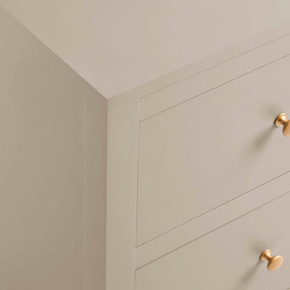 DUS-CC2-03268 Grade-B Dusk Poppy 2 Drawer Bedside Table - Taupe RRP £89.00