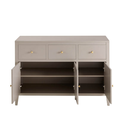 DUS-CC2-04855 Grade-C1 Dusk Poppy 3 Door Sideboard with Drawers - Taupe RRP £209.00