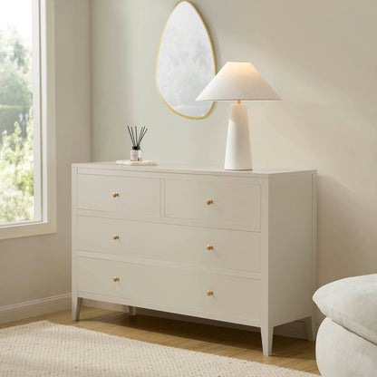 DUS-GOL-04842 Grade-B Dusk Poppy 4 Drawer Chest - Cream RRP £209