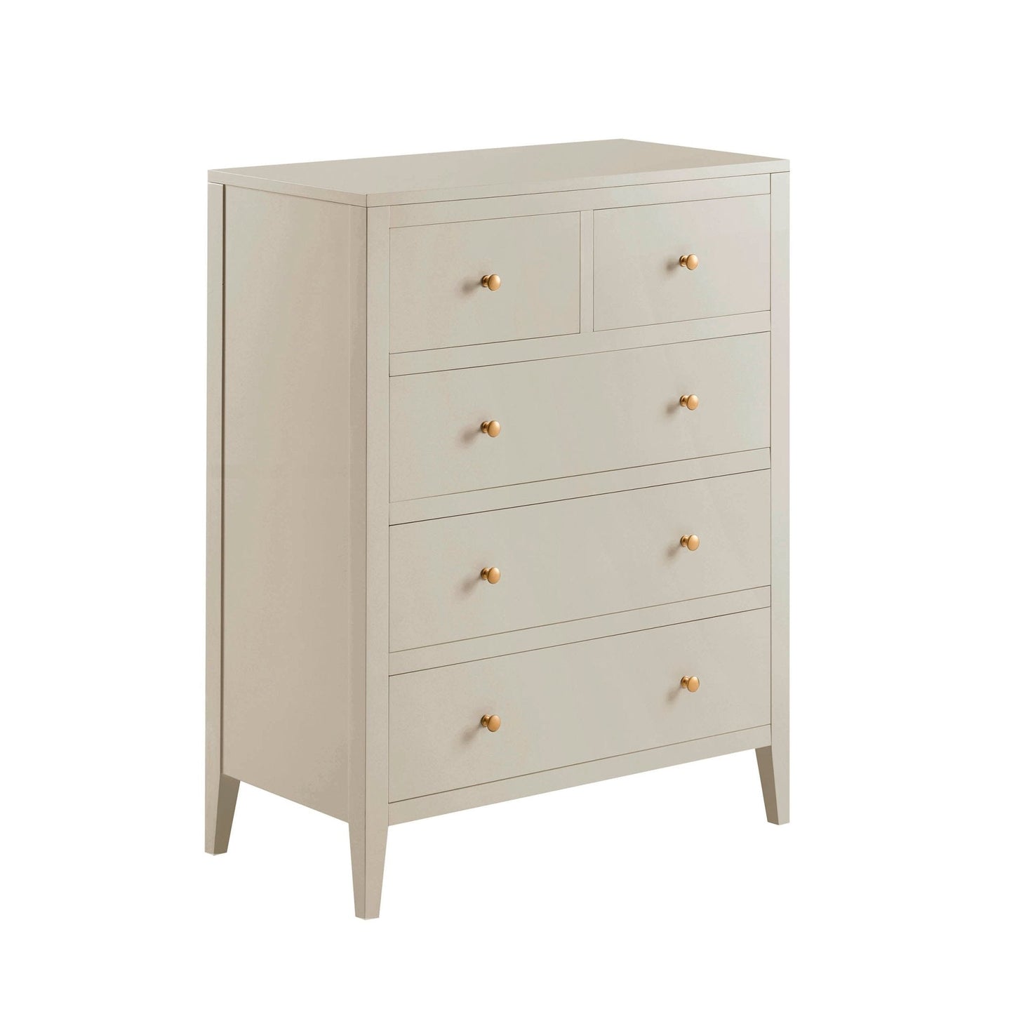 DUS-APM-62802 Grade-B Dusk Poppy 5 Drawer Chest - Cream RRP £199