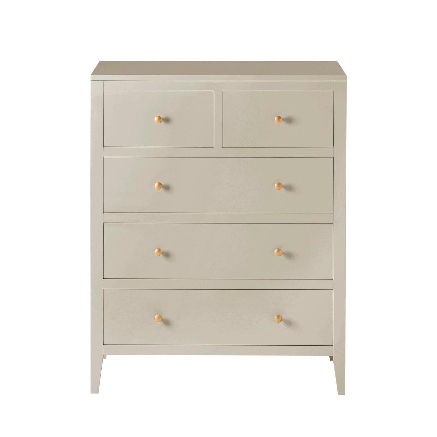 DUS-GOL-00696 Grade-B Dusk Poppy 5 Drawer Chest - Cream RRP £199