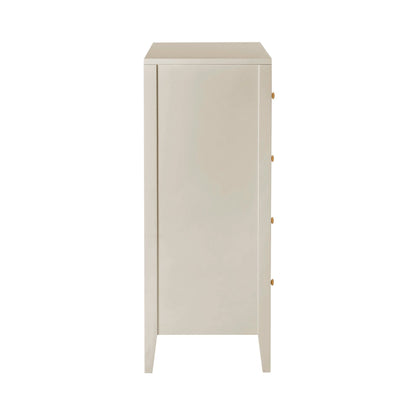 DUS-GOL-00696 Grade-B Dusk Poppy 5 Drawer Chest - Cream RRP £199