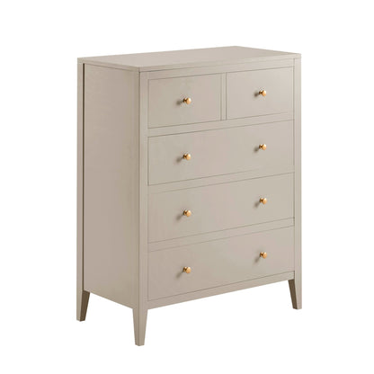DUS-CC2-04103 Grade-B Dusk Poppy 5 Drawer Chest - Taupe RRP £199.00
