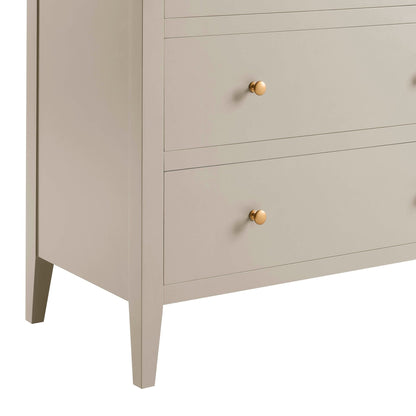 DUS-CC2-04103 Grade-B Dusk Poppy 5 Drawer Chest - Taupe RRP £199.00