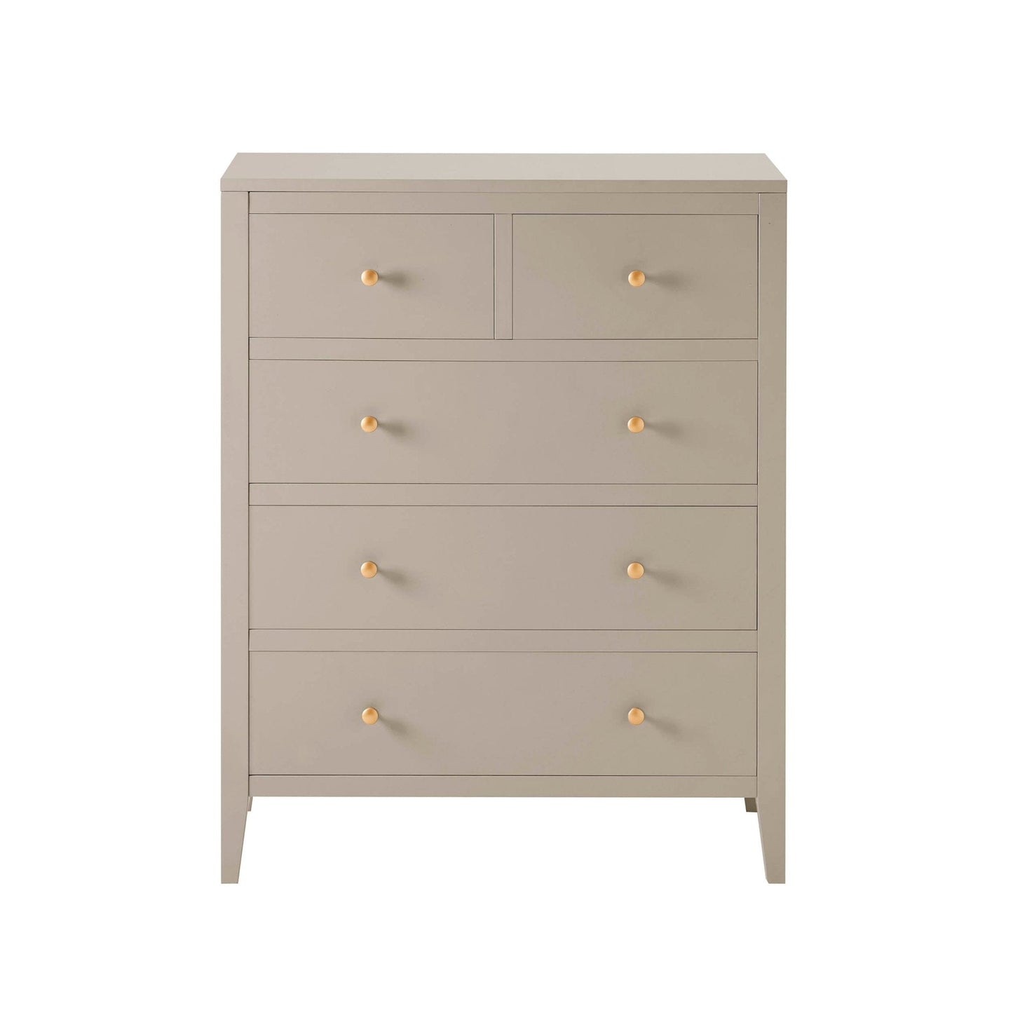 DUS-CC2-04103 Grade-B Dusk Poppy 5 Drawer Chest - Taupe RRP £199.00