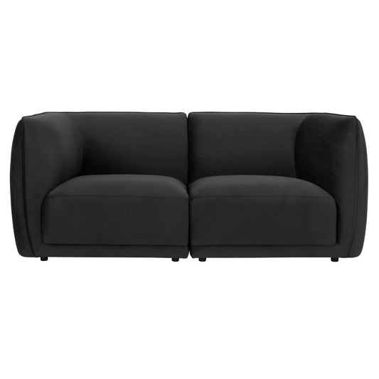 DUS-GOL-05276 Grade-B Dusk Porto Modular Sofa Right Hand Arm in Ink Velvet RRP £250