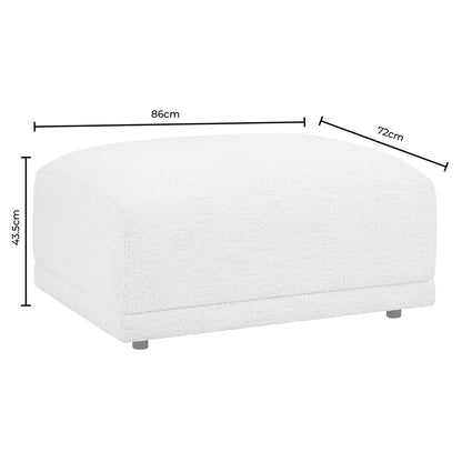 DUS-CC2-02280 Grade-B Dusk Porto Pouffe - Boucle Ivory RRP £199.00