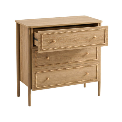 DUS-CC2-04192 Grade-B Dusk Posy 3 Drawer Chest - Light Wood RRP £159.00