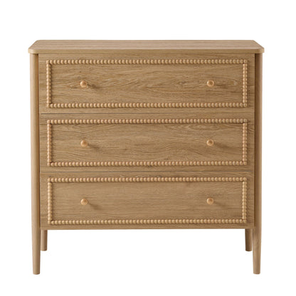 DUS-CC2-04192 Grade-B Dusk Posy 3 Drawer Chest - Light Wood RRP £159.00