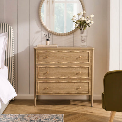 DUS-CC2-04192 Grade-B Dusk Posy 3 Drawer Chest - Light Wood RRP £159.00