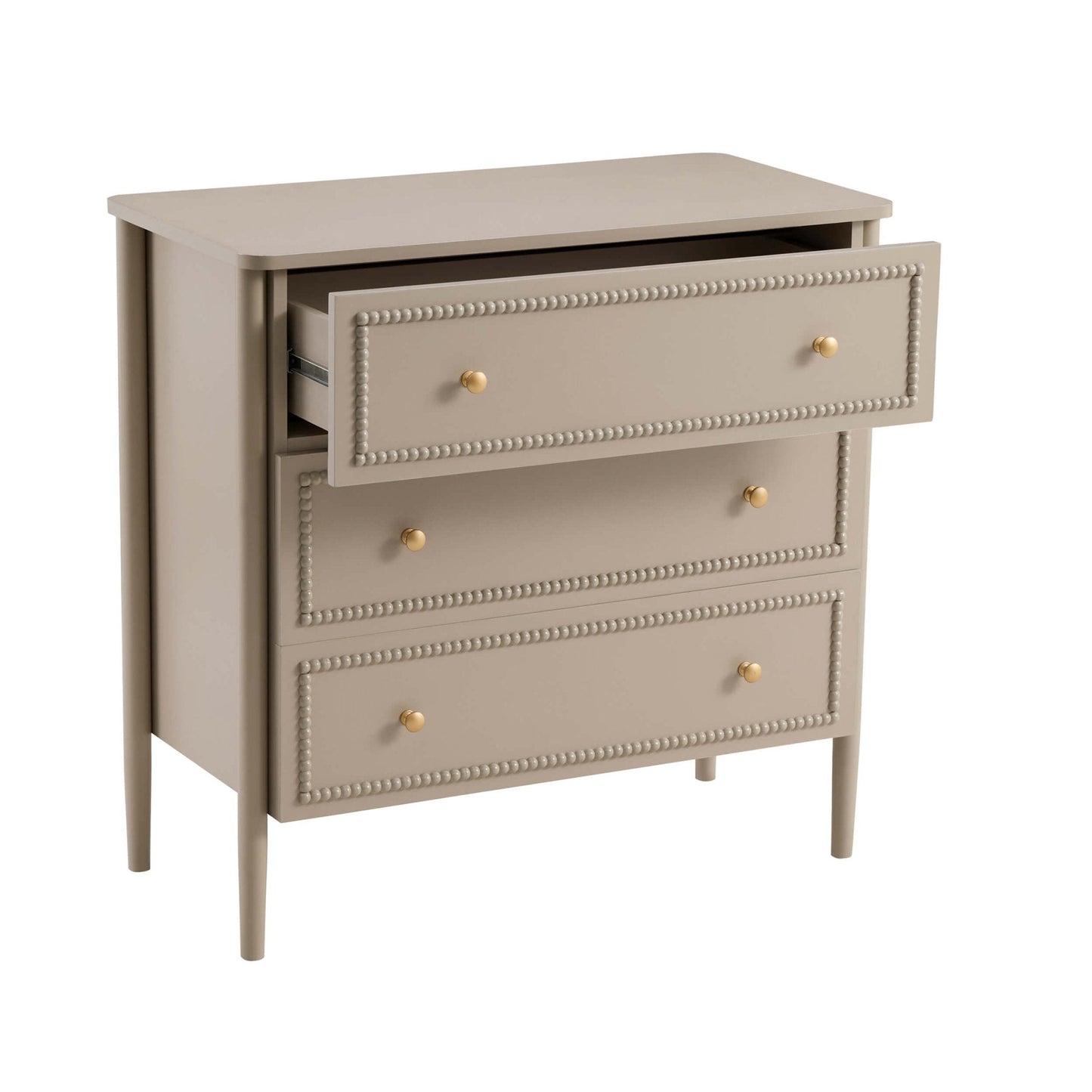 DUS-CC2-04299 Grade-B Dusk Posy 3 Drawer Chest - Taupe RRP £159.00
