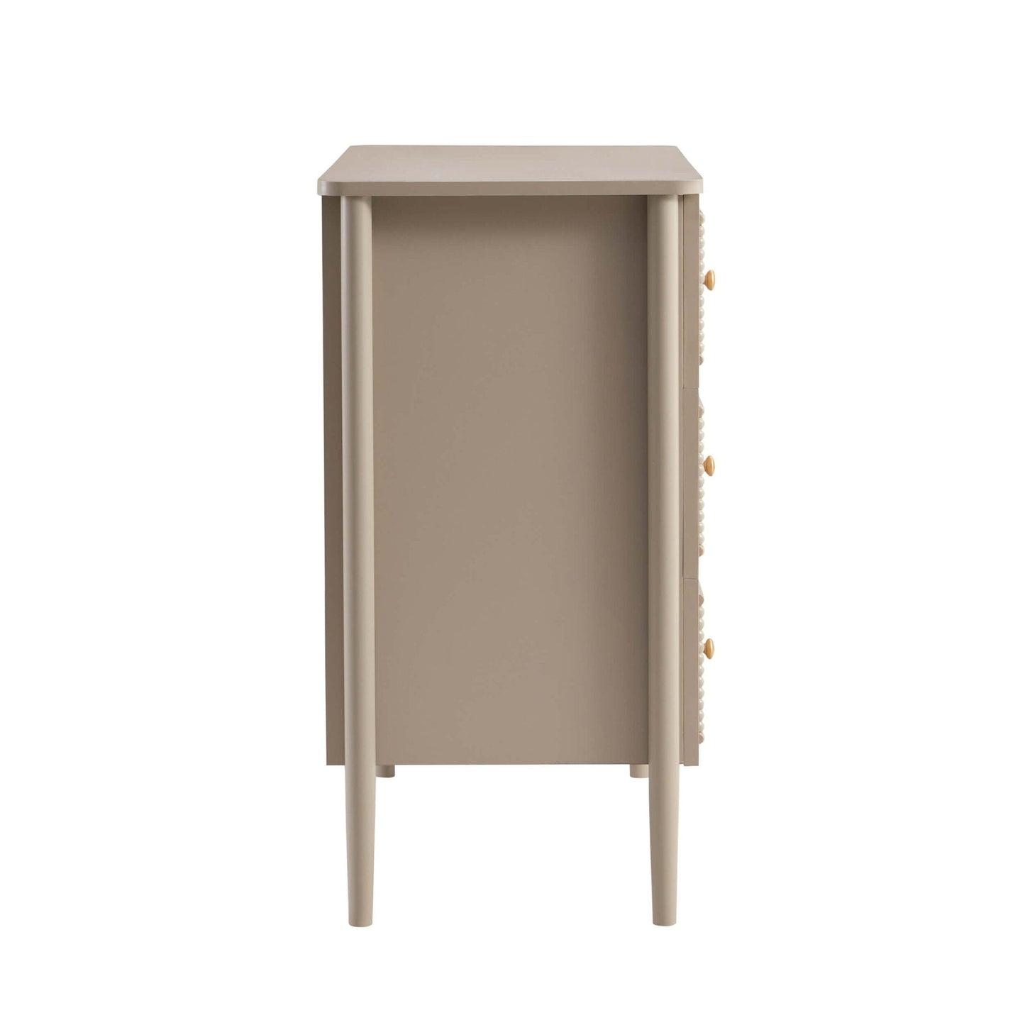DUS-CC2-04299 Grade-B Dusk Posy 3 Drawer Chest - Taupe RRP £159.00