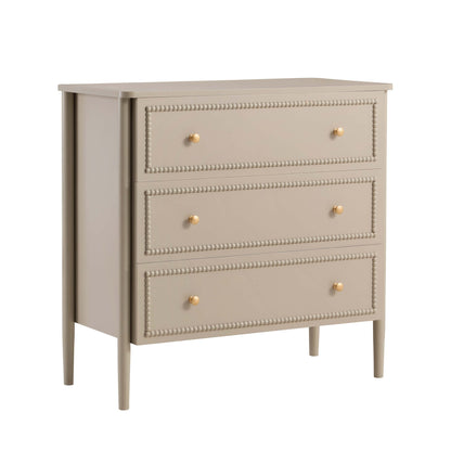 DUS-CC2-04718 Grade-B Dusk Posy 3 Drawer Chest - Taupe RRP £159.00