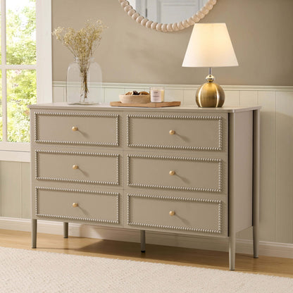 DUS-CC2-05031 Grade-C3 Dusk Posy 6 Drawer Chest - Taupe RRP £229.00