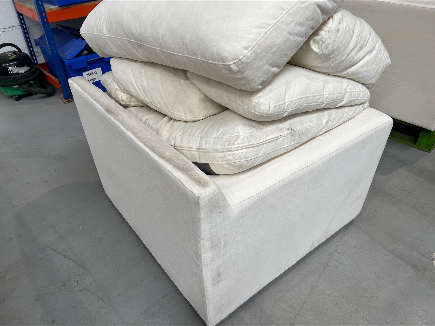 DUS-CC2-02429 Grade-C2 Dusk Cairo Feather 3 Seater Sofa - Vanilla RRP £989.00