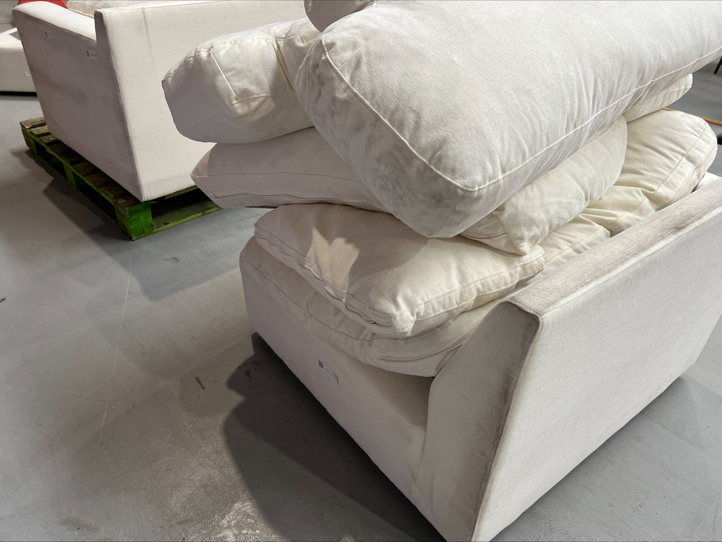 DUS-CC2-02429 Grade-C2 Dusk Cairo Feather 3 Seater Sofa - Vanilla RRP £989.00