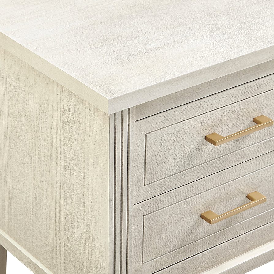 CCY-STO-00340 Grade-BER-DOA Dusk Sienna 2 Drawer Bedside Table - Natural/Gold RRP £187