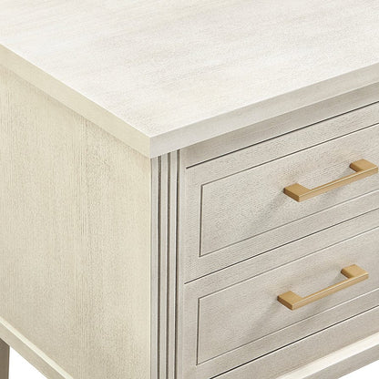 CCY-STO-00340 Grade-BER-DOA Dusk Sienna 2 Drawer Bedside Table - Natural/Gold RRP £187