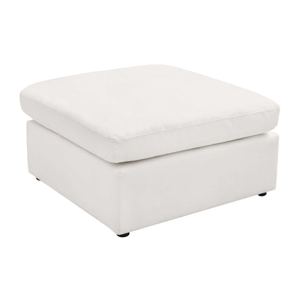 DUS-CC2-02428 Grade-C2 Dusk Cairo Feather 2 Seater Sofa + Pouffe - Vanilla RRP £960.00