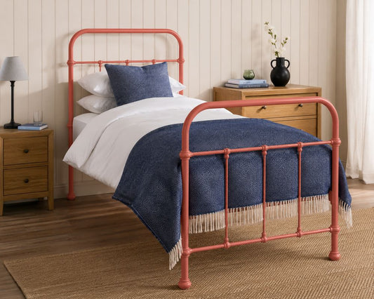 DRE-BED-00078 Grade-B Dreams Oliver Coral Single Bedframe RRP £399.00