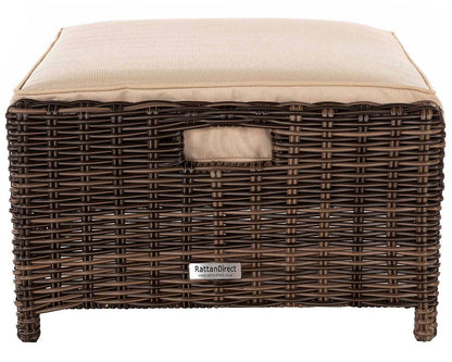 Grade-A Rattan Direct Ascot Truffle Garden Coffee Table & 2 Footstools RRP £249