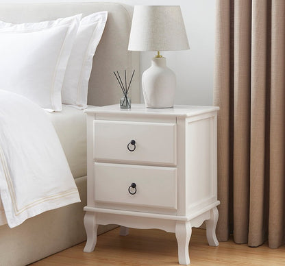 CCG-STO-00480 Grade-C1 Dusk Amelie 2 Drawer Bedside Table - Stone RRP £119.00