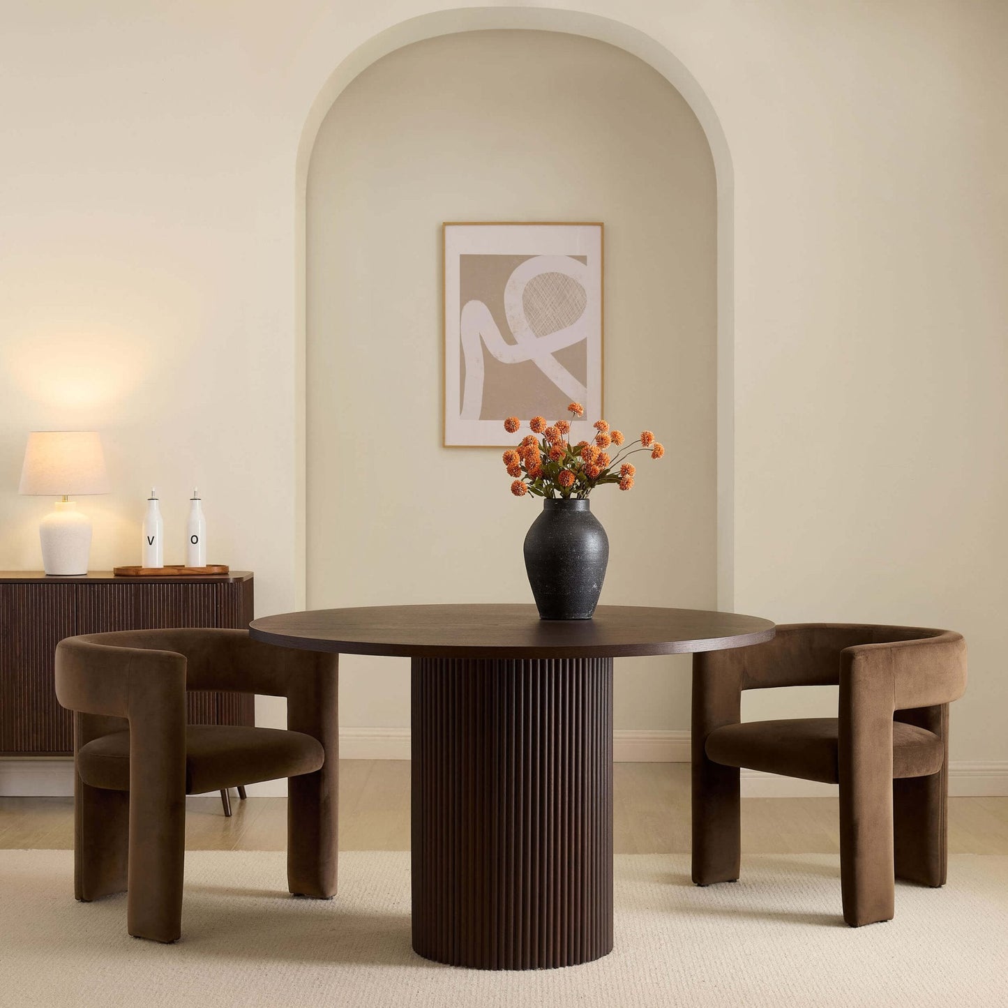 DUS-CC2-03188 Grade-B Dusk Quinn Chair - Cappuccino RRP £149.00