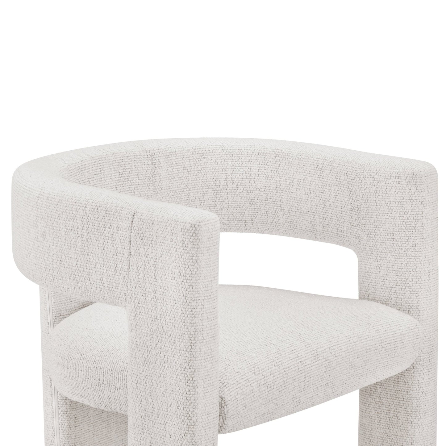 DUS-CC2-04844 Grade-B Dusk Quinn Chair - Ivory Boucle RRP £149.00