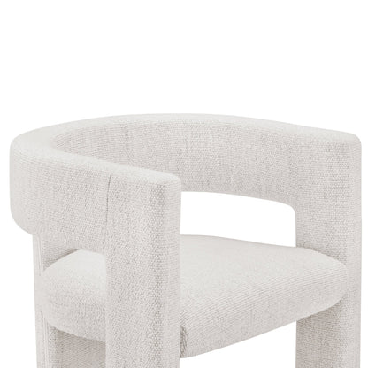 DUS-CC2-04724 Grade-B Dusk Quinn Chair - Ivory Boucle RRP £149.00