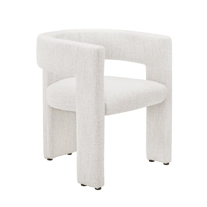 DUS-CC2-04724 Grade-B Dusk Quinn Chair - Ivory Boucle RRP £149.00