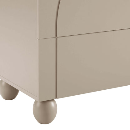 DUS-CC2-04003 Grade-B Dusk Rachel Arch Front 3 Drawer Chest - Taupe RRP £149.00