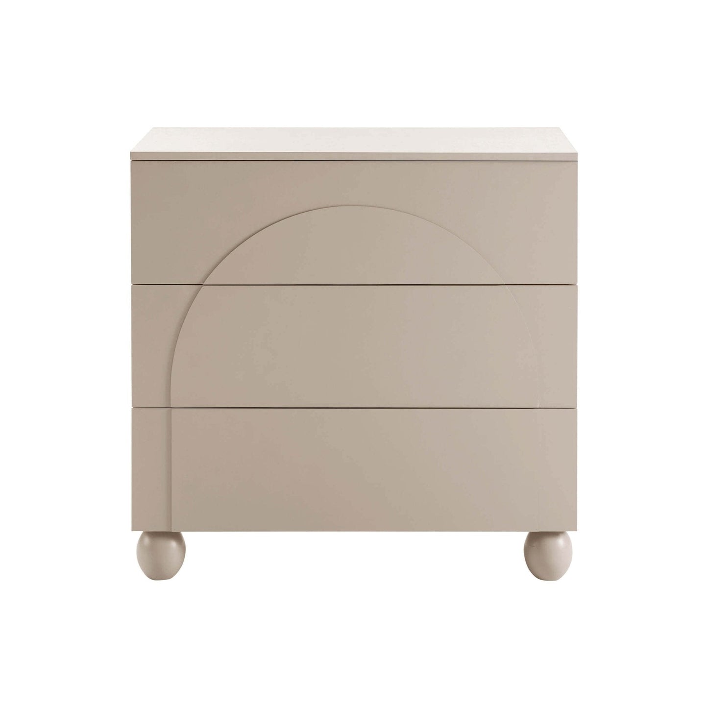 DUS-CC2-04003 Grade-B Dusk Rachel Arch Front 3 Drawer Chest - Taupe RRP £149.00
