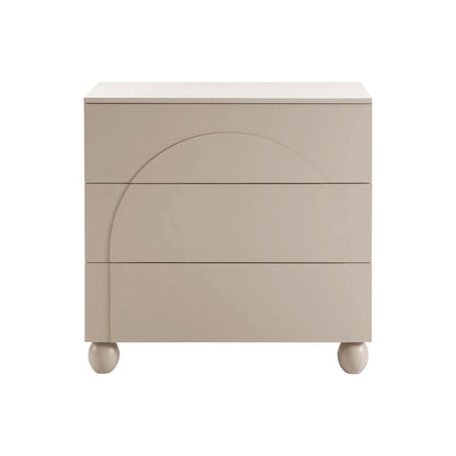 DUS-CC2-04003 Grade-B Dusk Rachel Arch Front 3 Drawer Chest - Taupe RRP £149.00