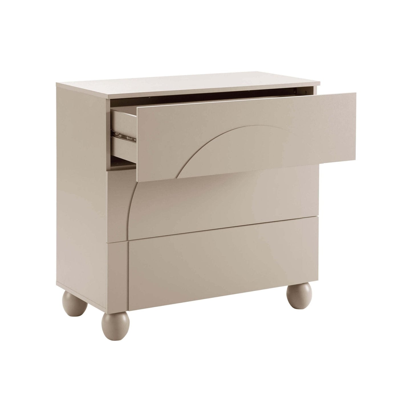 DUS-CC2-04003 Grade-B Dusk Rachel Arch Front 3 Drawer Chest - Taupe RRP £149.00