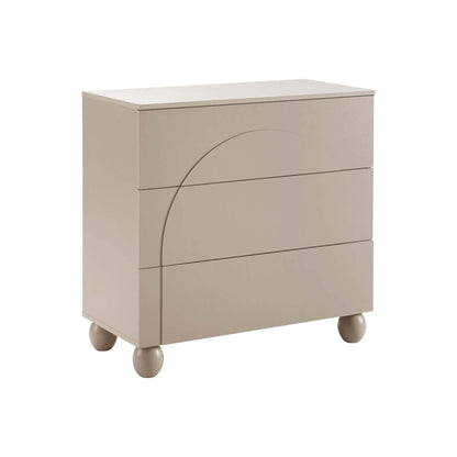 DUS-CC2-04003 Grade-B Dusk Rachel Arch Front 3 Drawer Chest - Taupe RRP £149.00