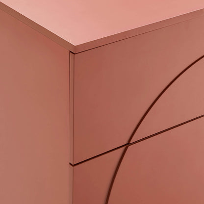 DUS-CC2-04390 Grade-B Dusk Rachel Arch Front 3 Drawer Chest - Terracotta RRP £149.00