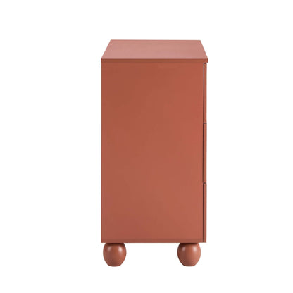 DUS-CC2-04390 Grade-B Dusk Rachel Arch Front 3 Drawer Chest - Terracotta RRP £149.00