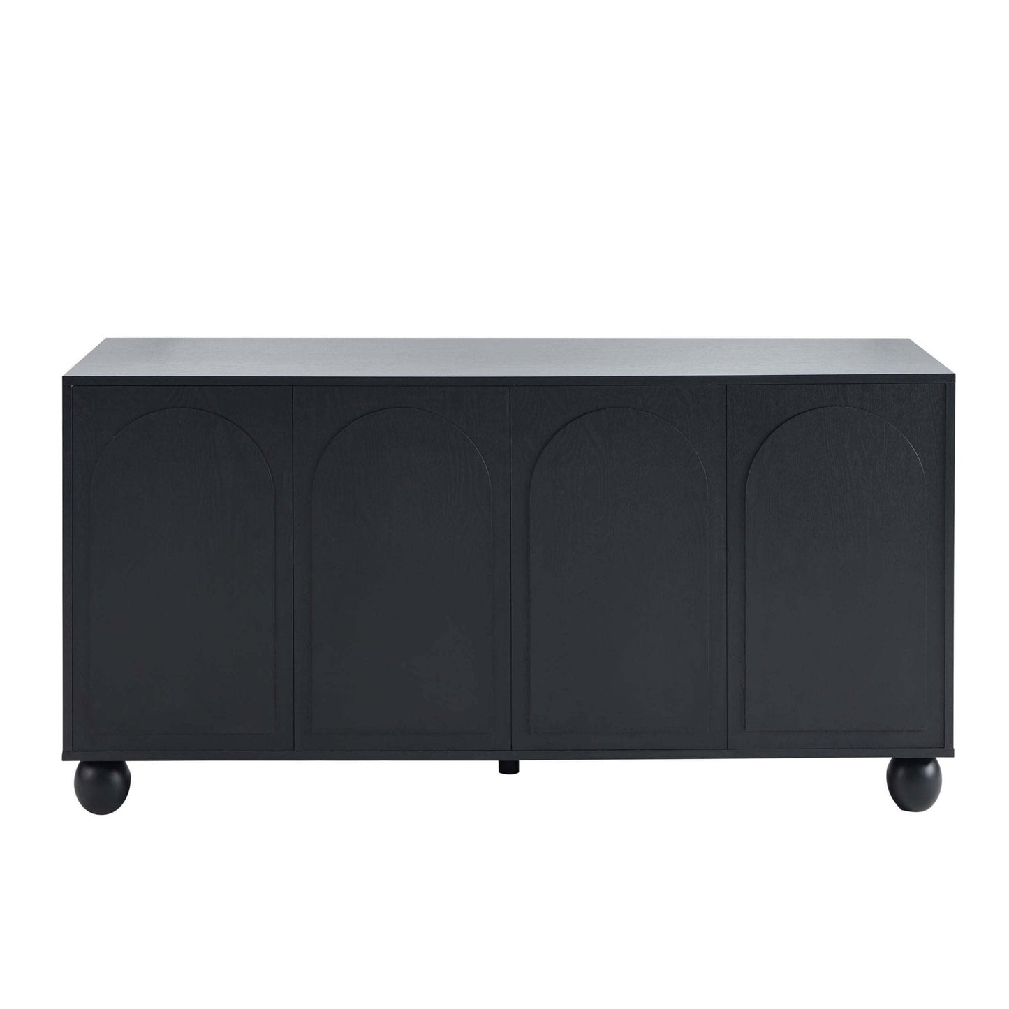 DUS-CC2-04391 Grade-B Dusk Rachel Arch Front 4 Door Sideboard - Black RRP £229.00