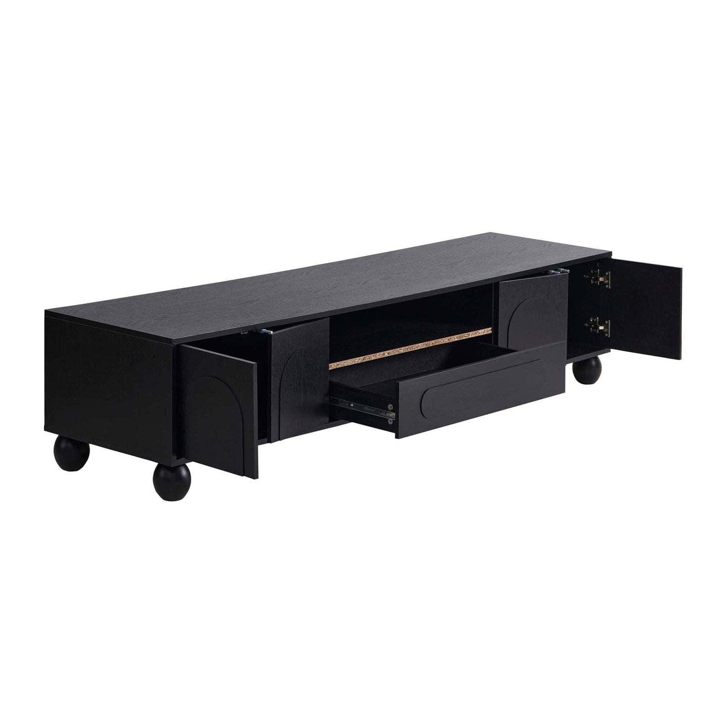 DUS-CC2-03322 Grade-B Dusk Rachel Arch Front Tv Unit for TVs up to 75"- Black RRP £189.00