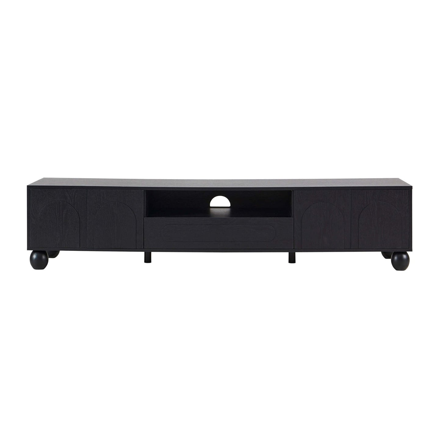 DUS-CC2-03322 Grade-B Dusk Rachel Arch Front Tv Unit for TVs up to 75"- Black RRP £189.00