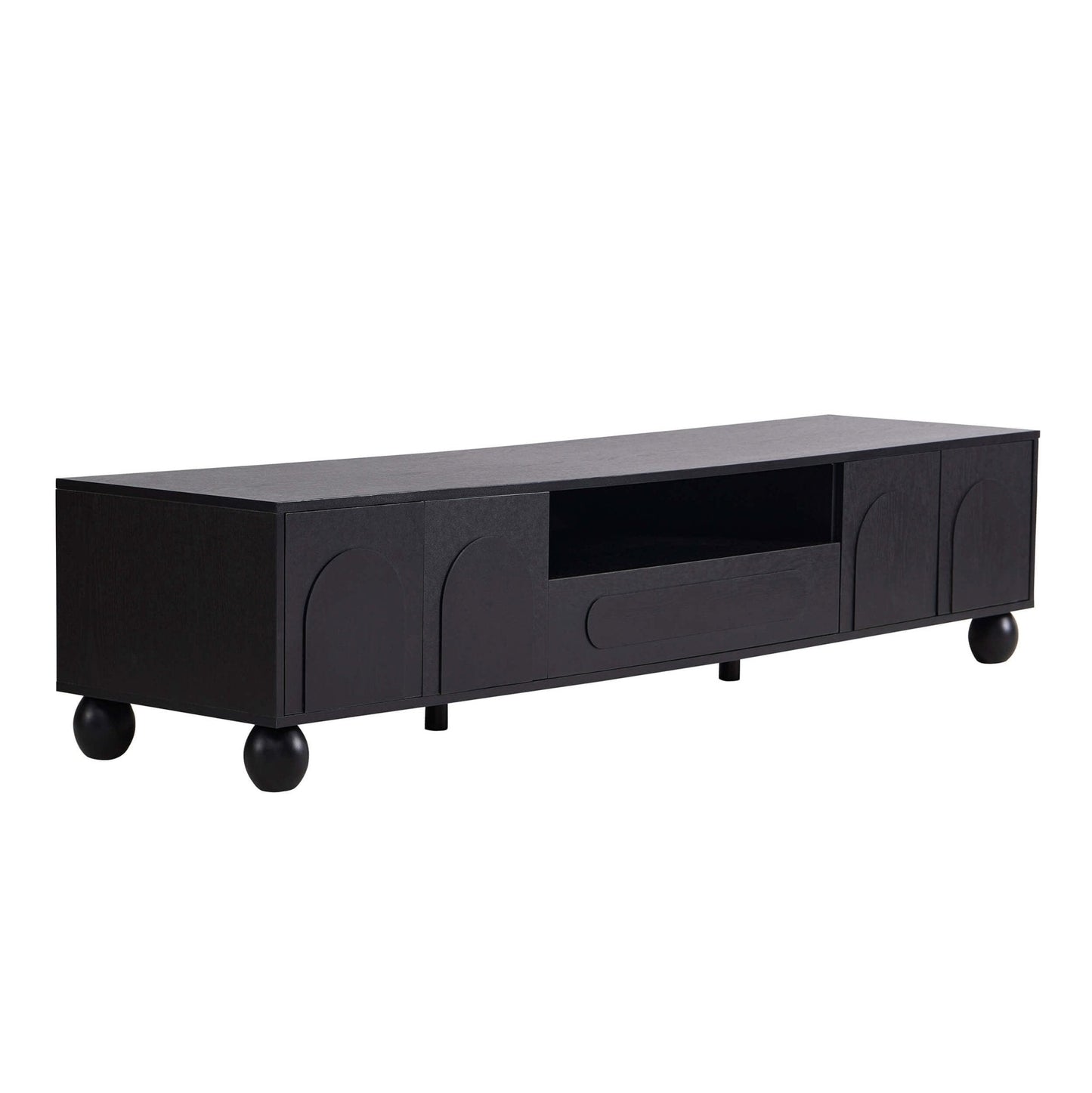 DUS-CC2-03322 Grade-B Dusk Rachel Arch Front Tv Unit for TVs up to 75"- Black RRP £189.00